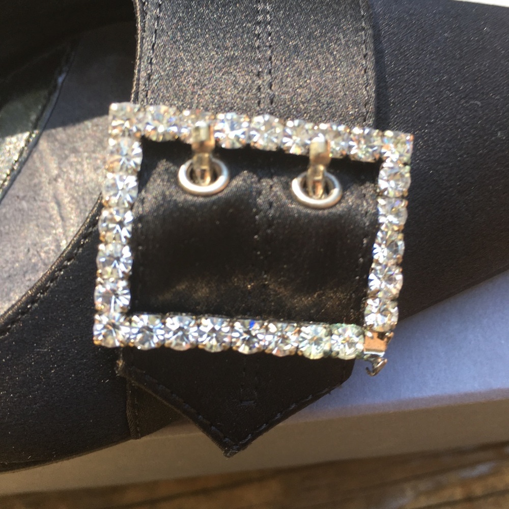 Ann Taylor Black Satin Mules - Picture 8 of 11